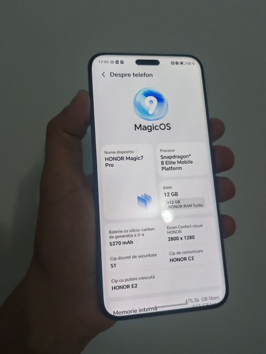 Honor magic 7 pro 512 GB 12 GB RAM ca nou