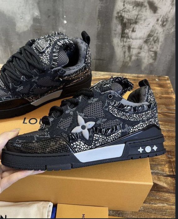 adidasi louis vuitton skate denim monogram swarosky