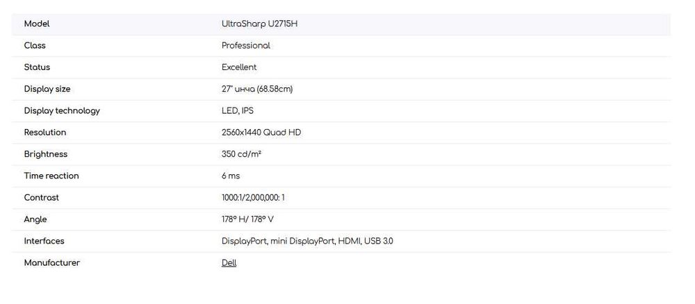 Монитор Dell 2715H