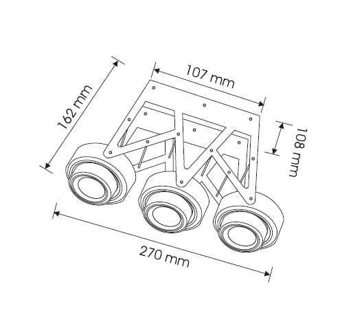 Осветително тяло спот Techno 3xGU10 LED, silver