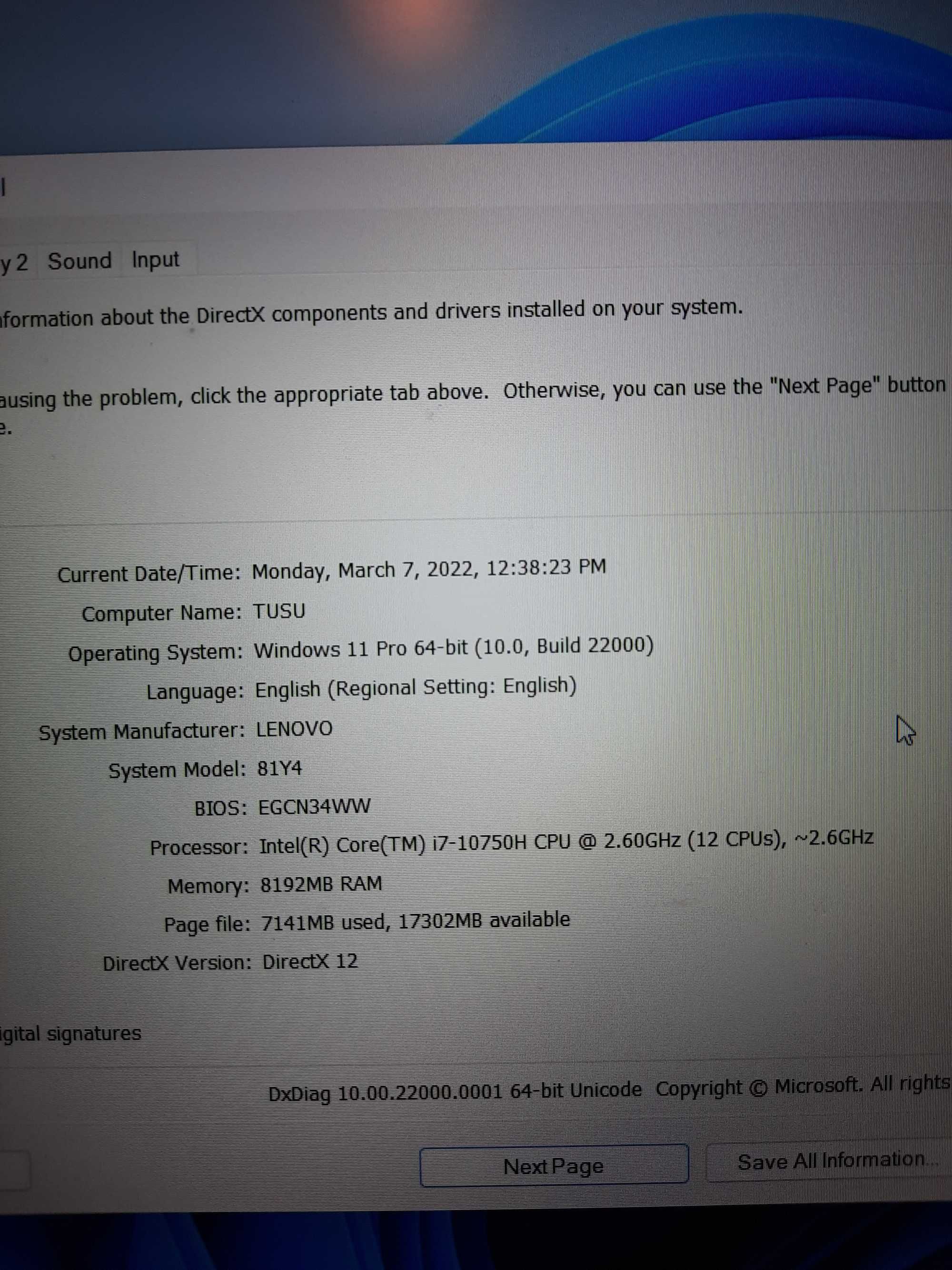 Laptop Gaming IdePad 3 Procesor i7 1080 Placa  Nvidia GeForce 1650