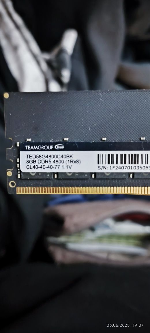 Комплект ОЗУ ddr5 team group 4800 2x8gb
