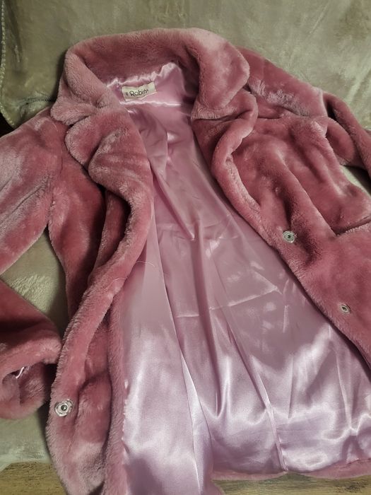 Haina de blana sintetica roz