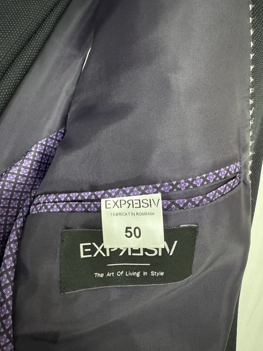 Costum bărbați Expresiv 50 negru 2 piese, slim