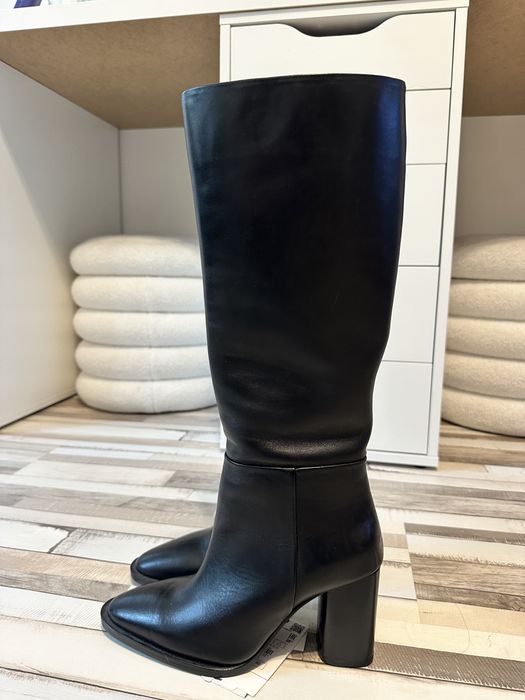 Cizme negre piele Zara noi