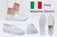 Новые белые слипоны итальянского бренда Massimo Santini.
