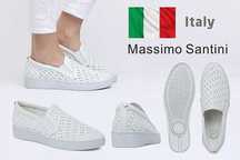Новые белые слипоны итальянского бренда Massimo Santini.