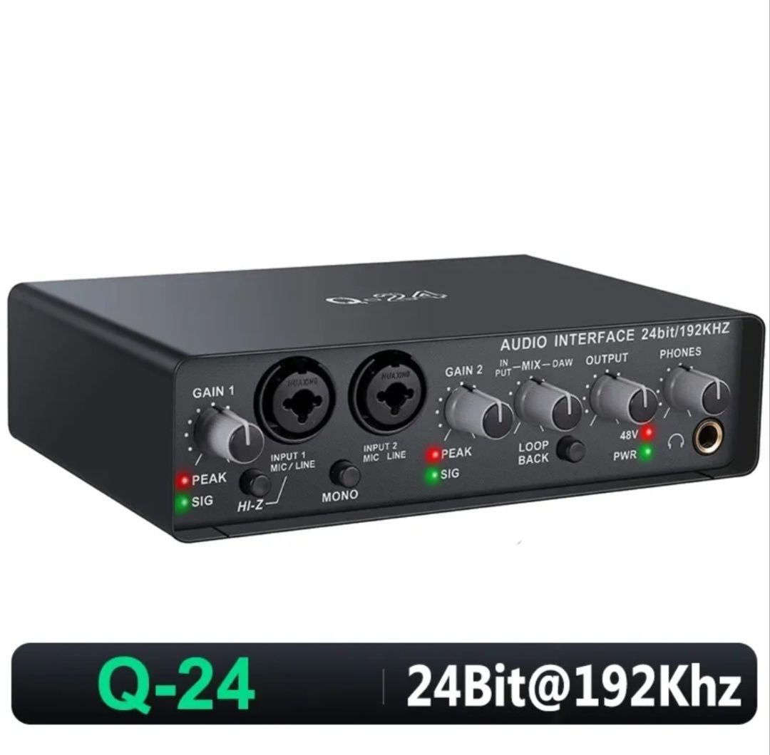 Профессиональная звуковая карта Q24            24 bit/192 khz