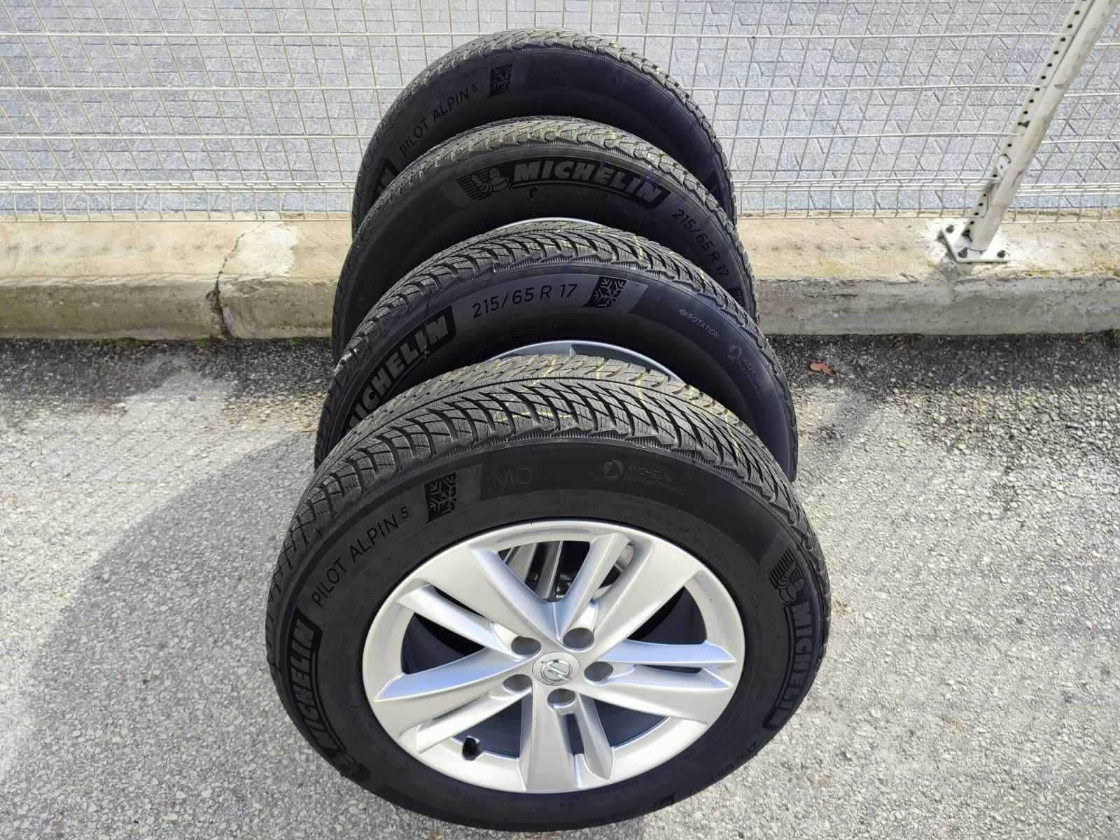 244 - 4бр. Алуминиеви джанти 17'' 5x108 с гуми 215/65R17 Opel