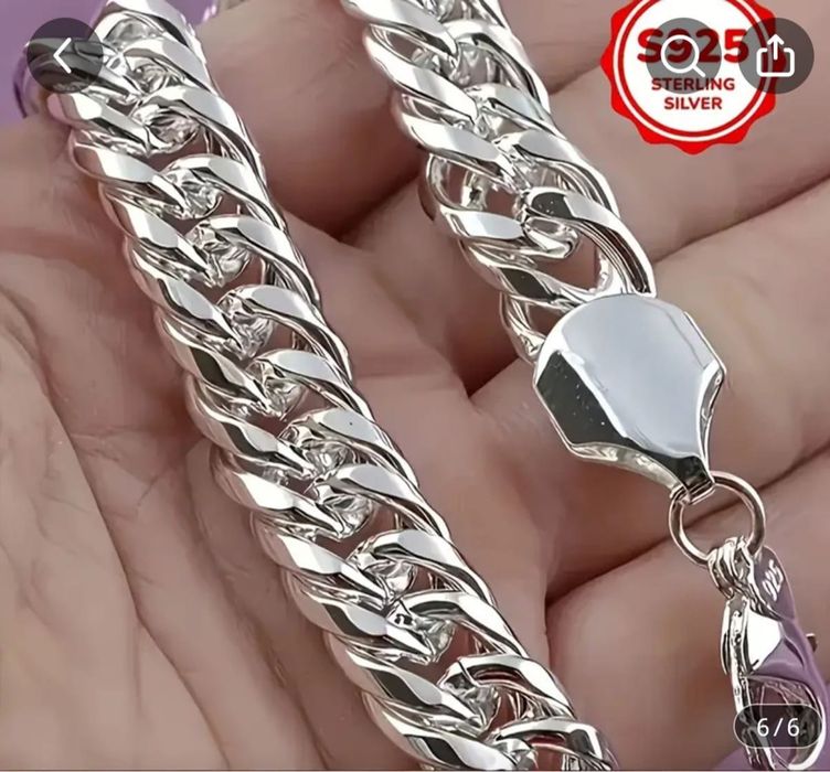 Bratara argint 923 ,marcata,unisex.Hipoalergenica.Model italian