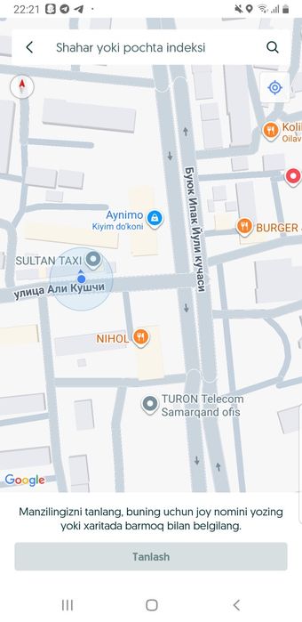 3 xonali yulni yuzida Nihol restorani yonida