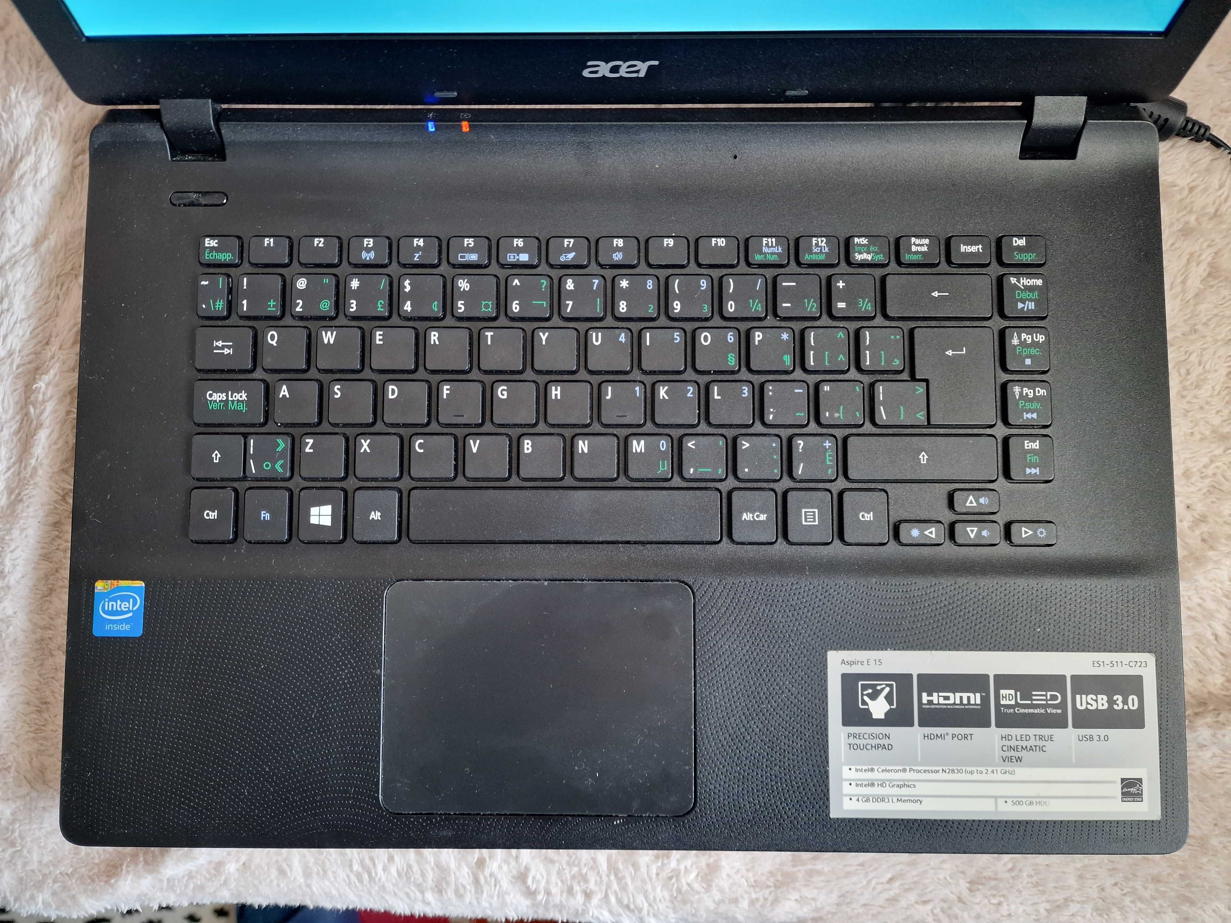 Laptop Acer Aspire E 15 | ES1-511-C723 | Negru