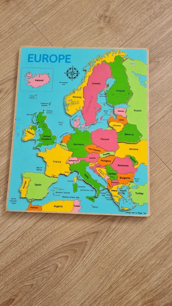 Puzzle lemn harta Europei