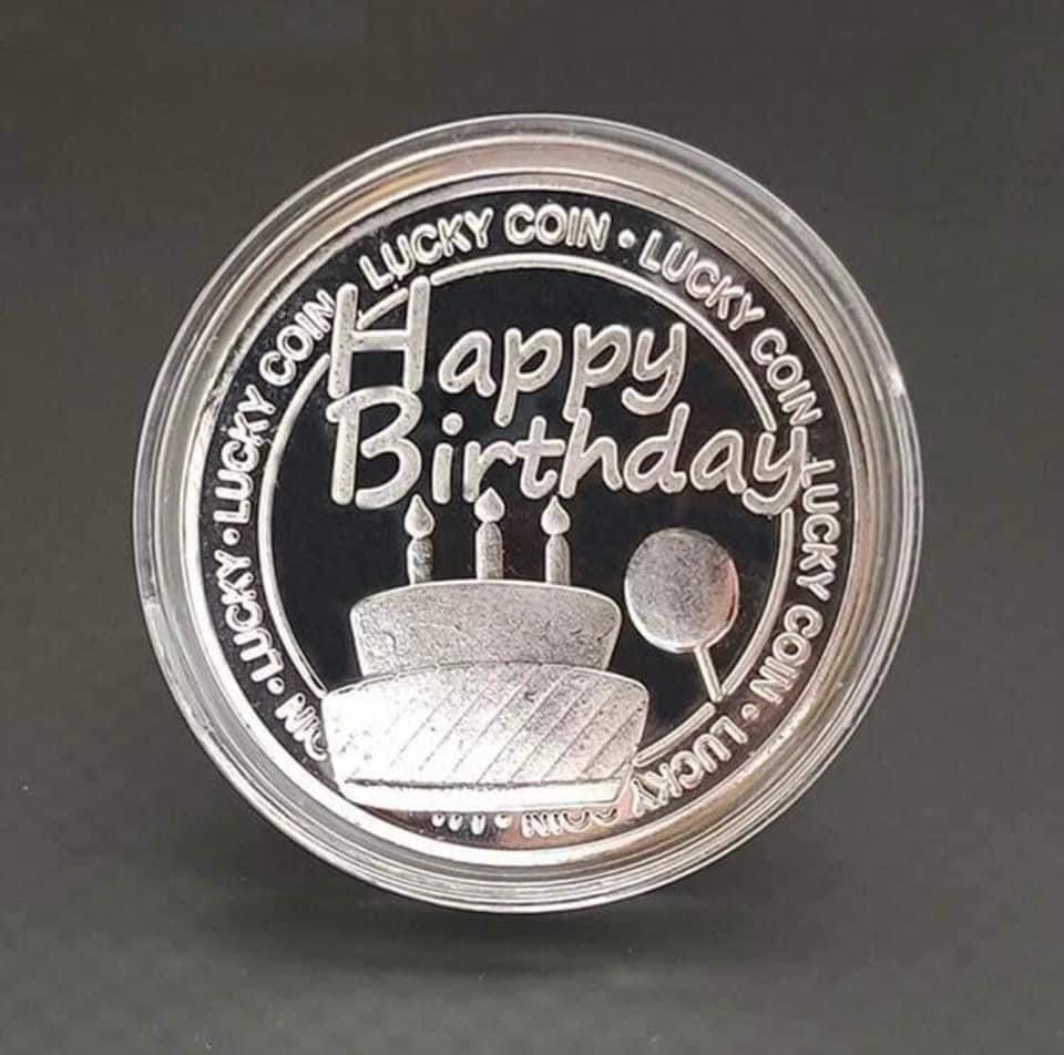 Щастлива монета Честит Рожден Ден с пожелание