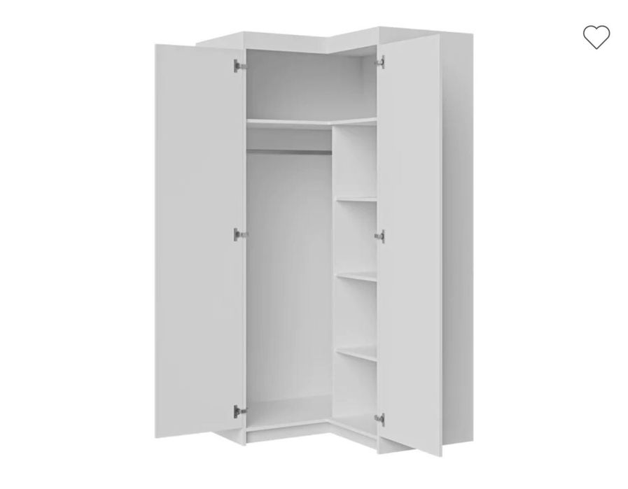 Dulap de colț Novduni 116 (Alb)