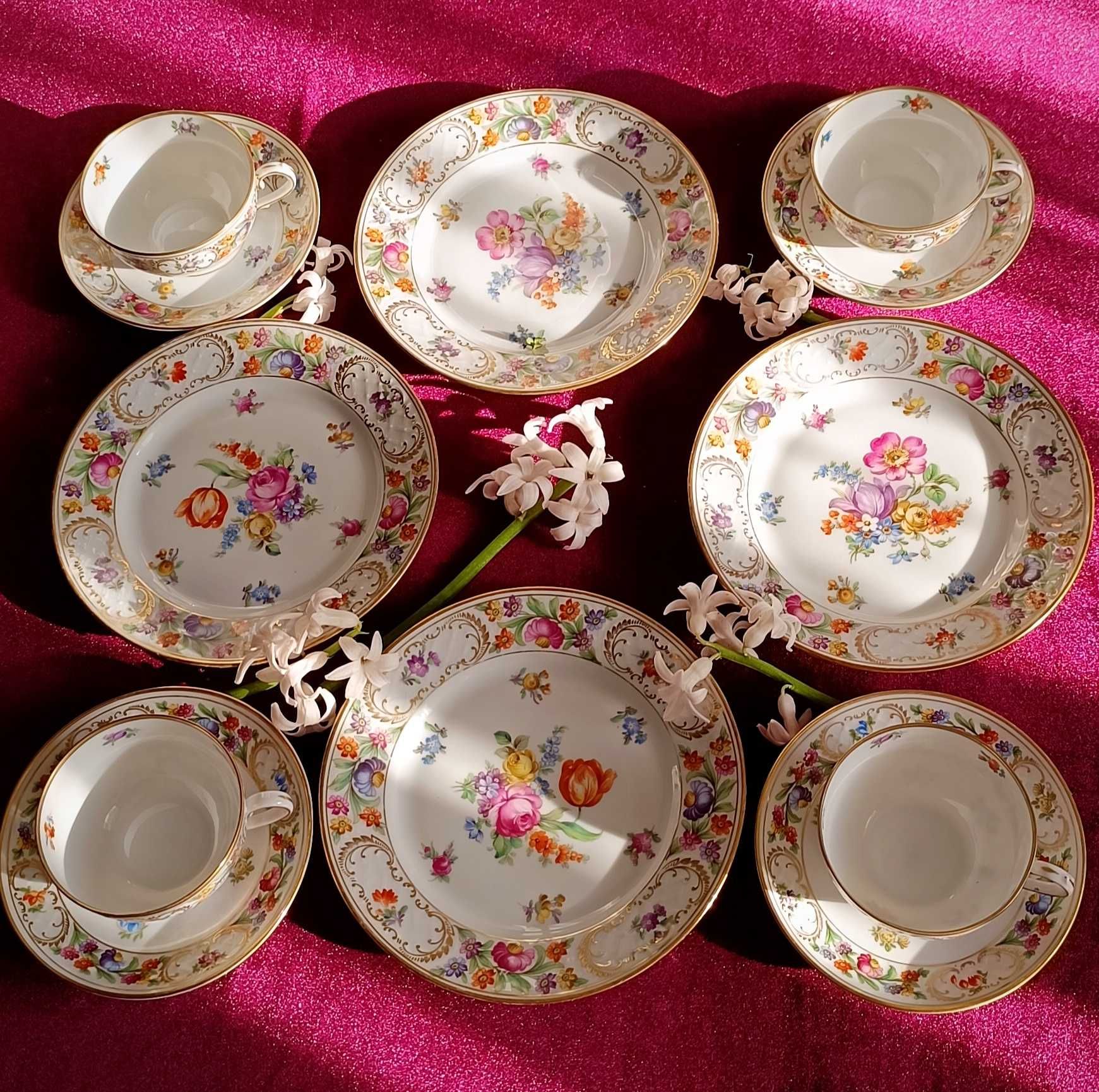 Винтажные чайные трио Shumann Bavaria Dresden