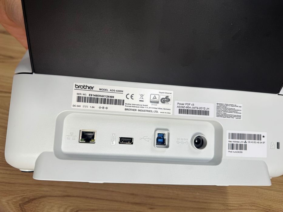 Скенер Brother ADS 4300 N с гаранция до Август 2027