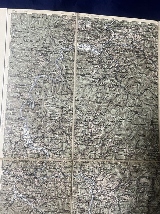 WWl-военна карта от Първата световна война - Сараево