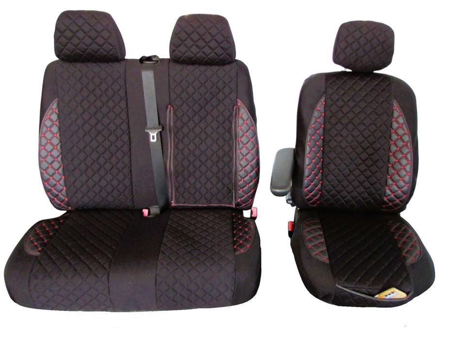 Калъфи за седалки 2+1 за Ивеко Дейли IVECO DAILY 2015+ велур и кожа