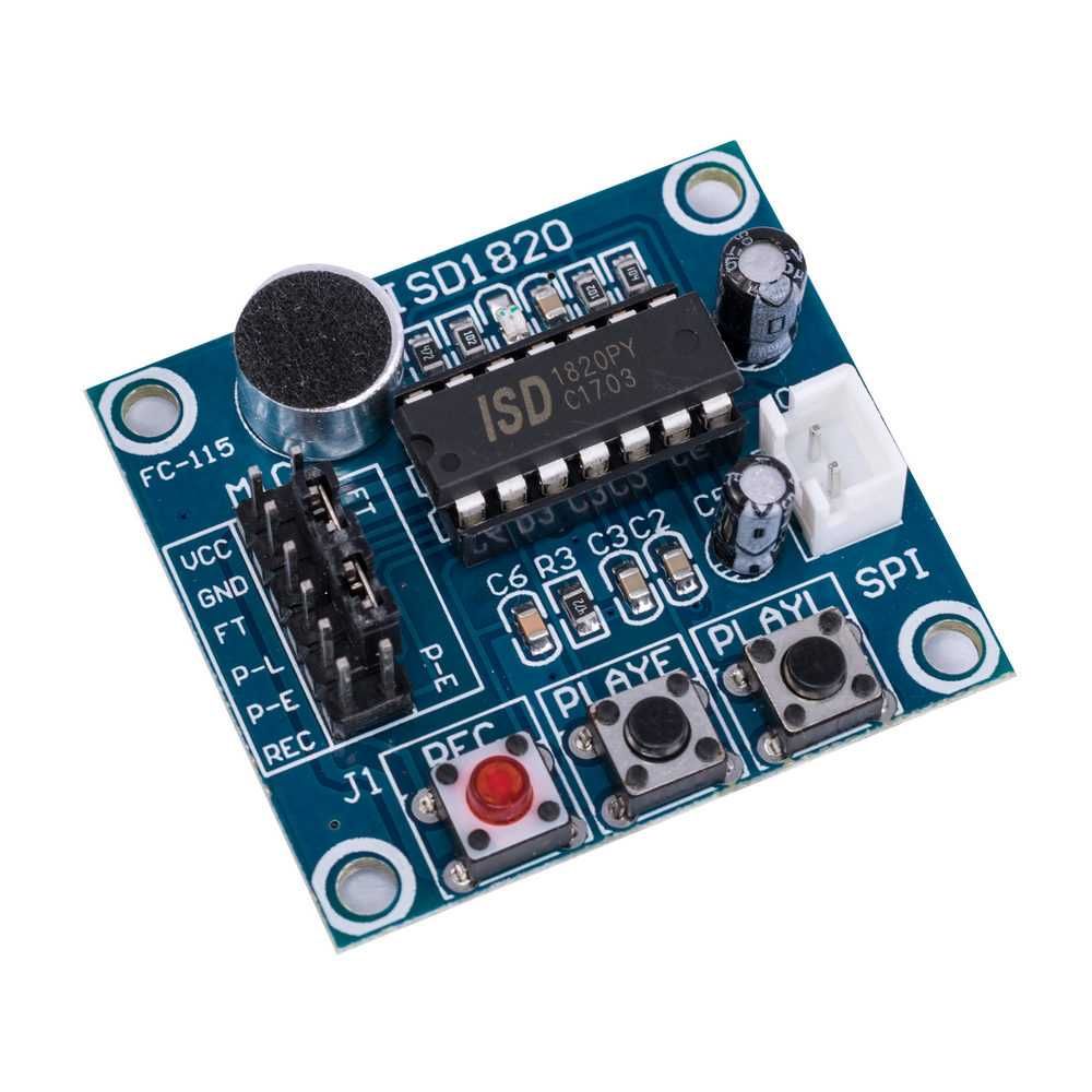 Модуль записи звука с микрофоном ISD1820 для Arduino