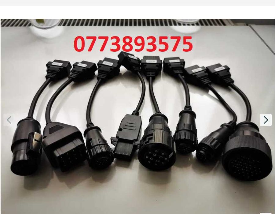 Set 8 adaptoare mufa OBD 2 diagnoza camioane dube Man Scania Iveco DAF
