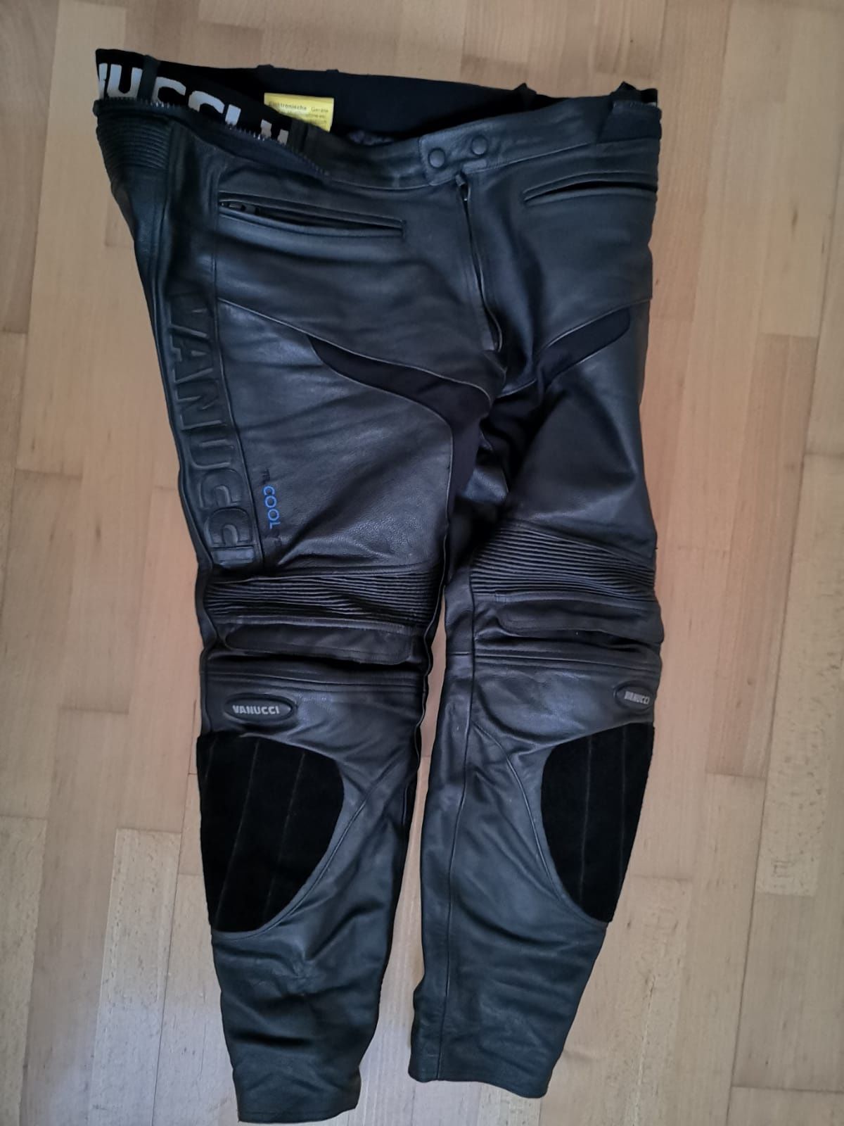 Pantaloni moto atv scuter chopper piele naturala Vanucci