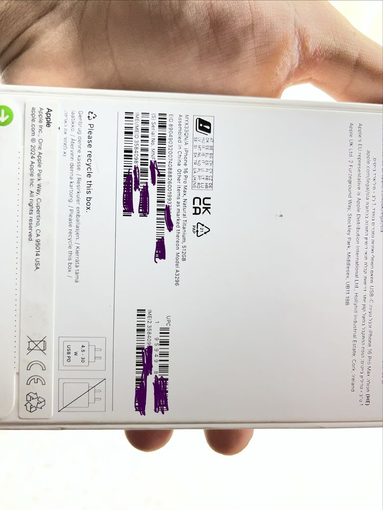 Iphone 16 pro max 512gb natural titanium