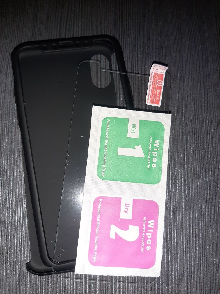 Кейс 360 + стъклен протектор , гръб, протектор iphone X