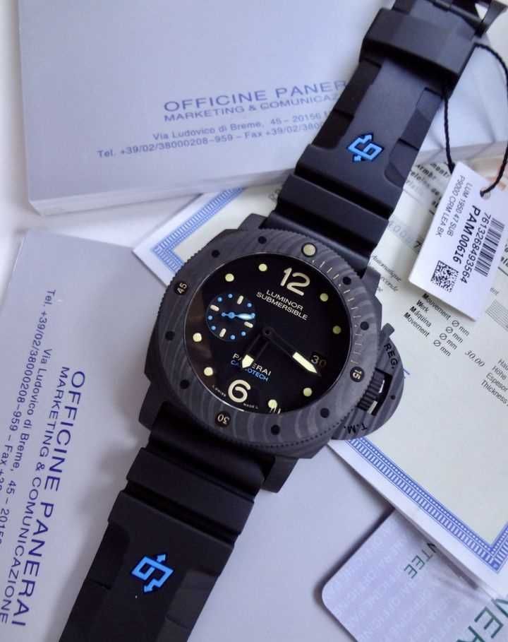 Officine Panerai Submersible Carbotech PAM616 All Black