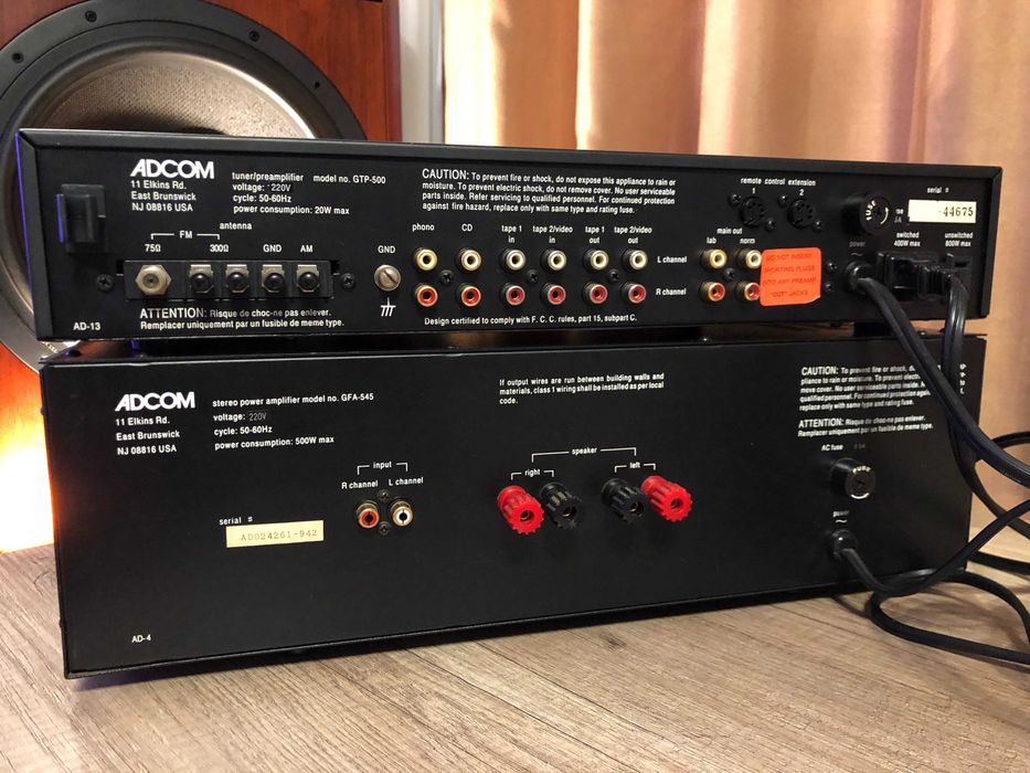 Adcom preu si power GTP-500 si GFA-545, amplificator 500W, made in USA