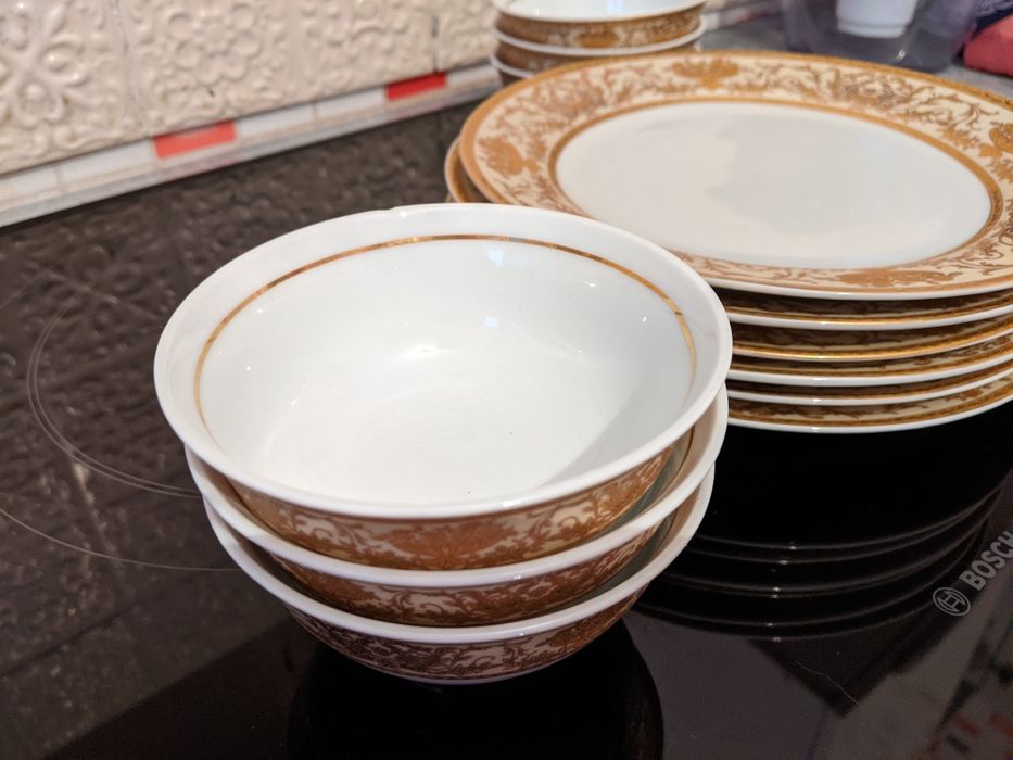 6 тарелек, 6 пиалы