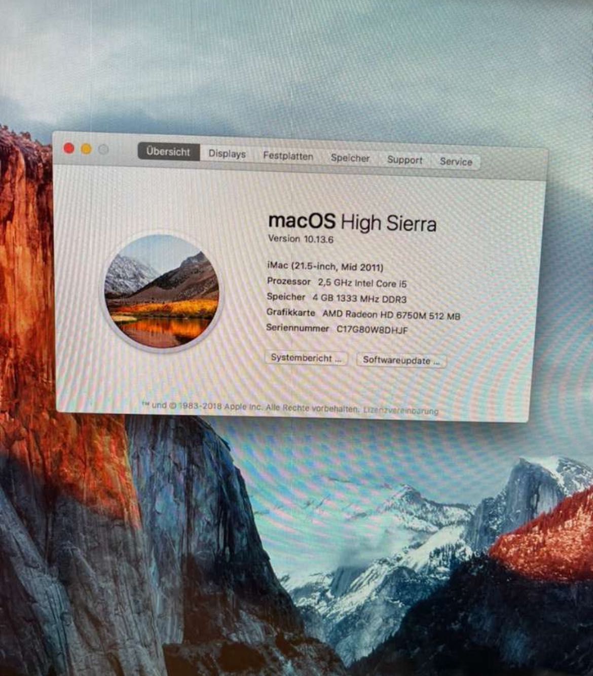 iMac  2011 21.5-inch