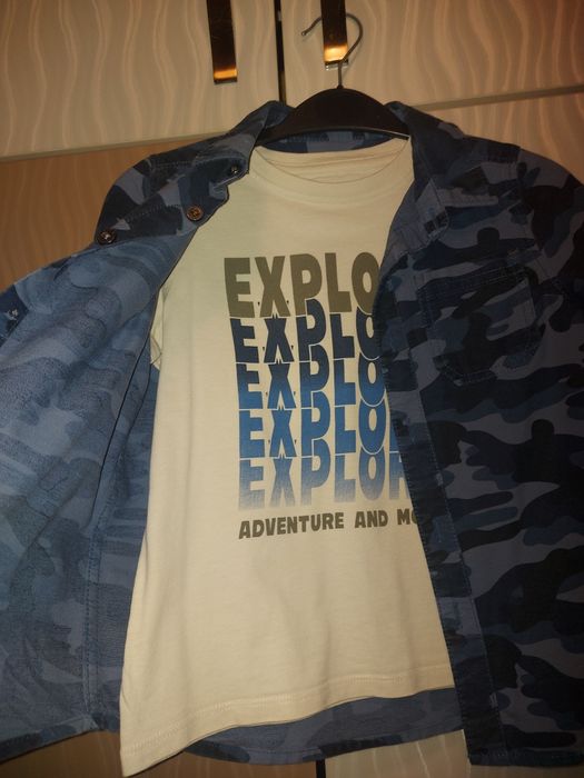 Set Camasa+tricou 113cm baieti