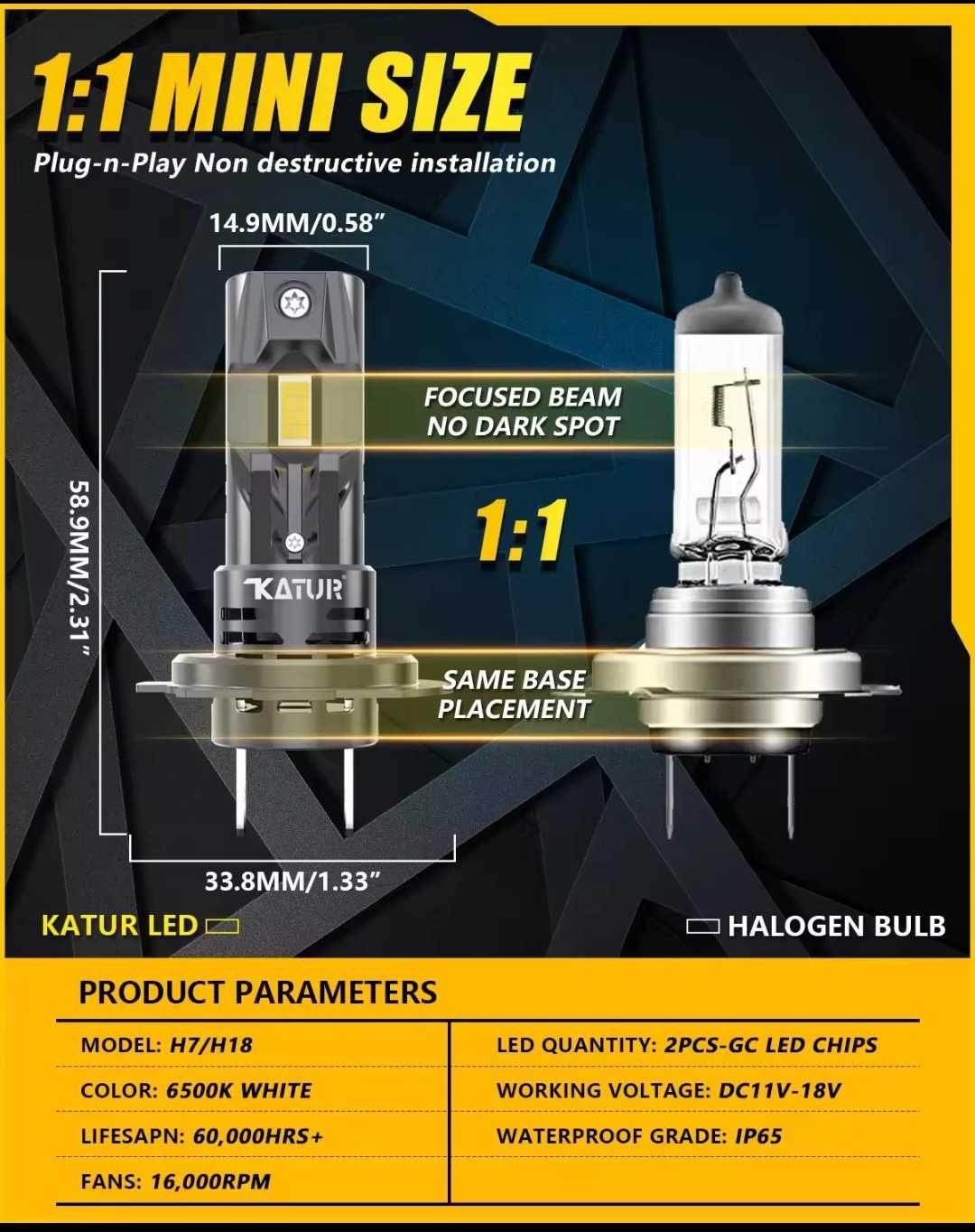 LED Katur 2x Canbus H7 лед крушки
