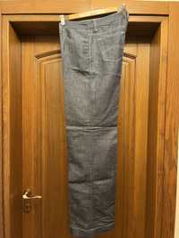 Pantaloni dama din in cu bumbac - jeans evazat - Marlboro Classics