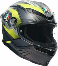 Casca moto AGV K6S Excite Matt Camo/Yellow viziera 80% fumurie