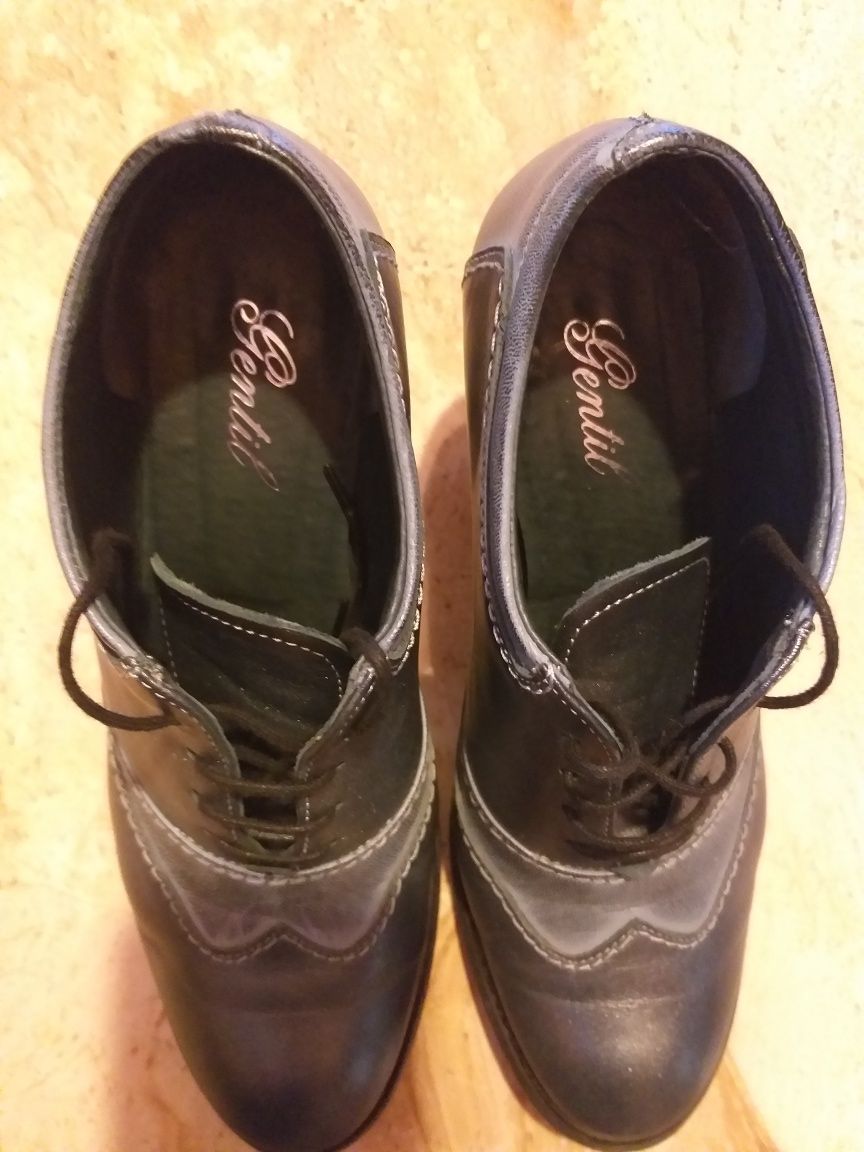 Pantofi Oxford cu șiret piele, marimea 36