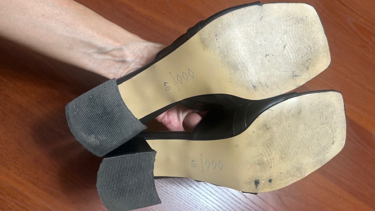 женские сабо на каблуке