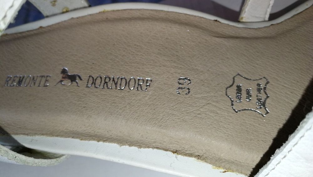 Sandale dama din piele naturala Remonte Dorndorf, albe