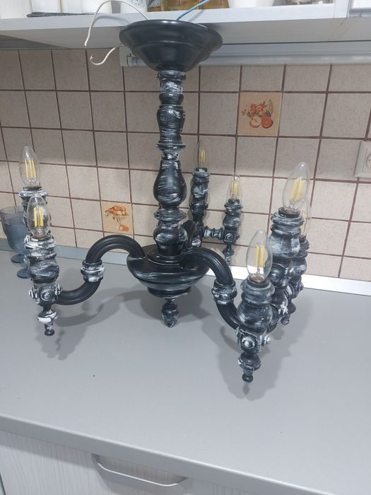 Candelabru lemn unicat