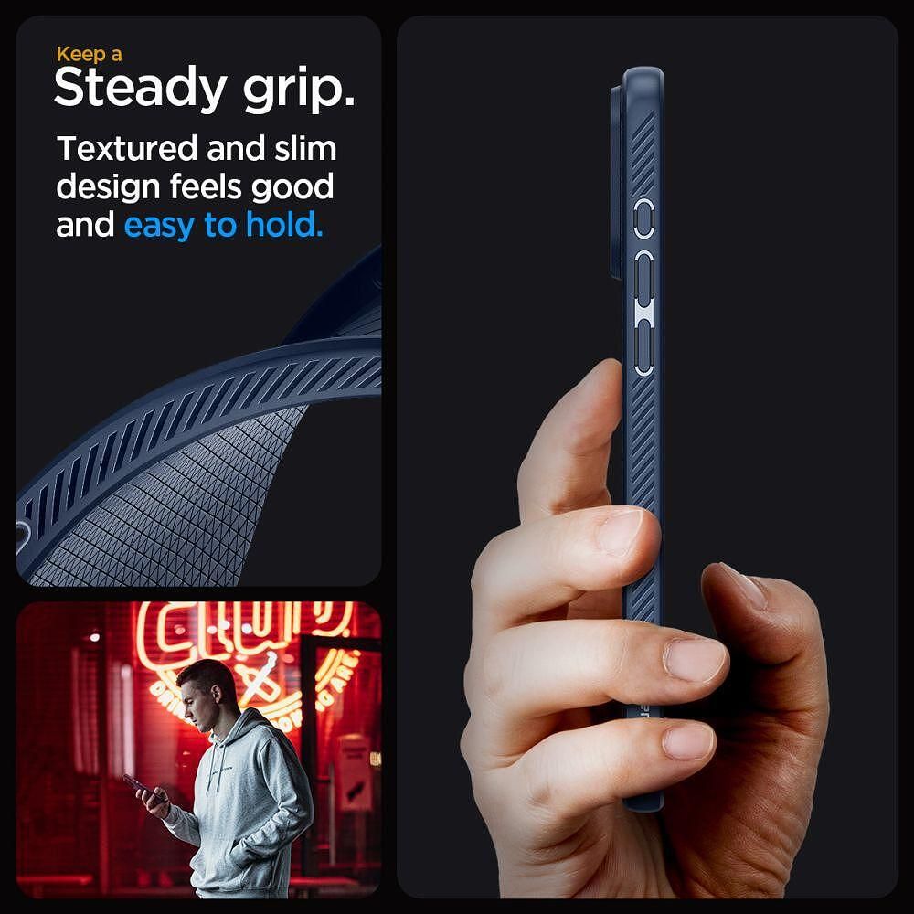 Калъф spigen liquid air за iphone 15 pro max navy blue