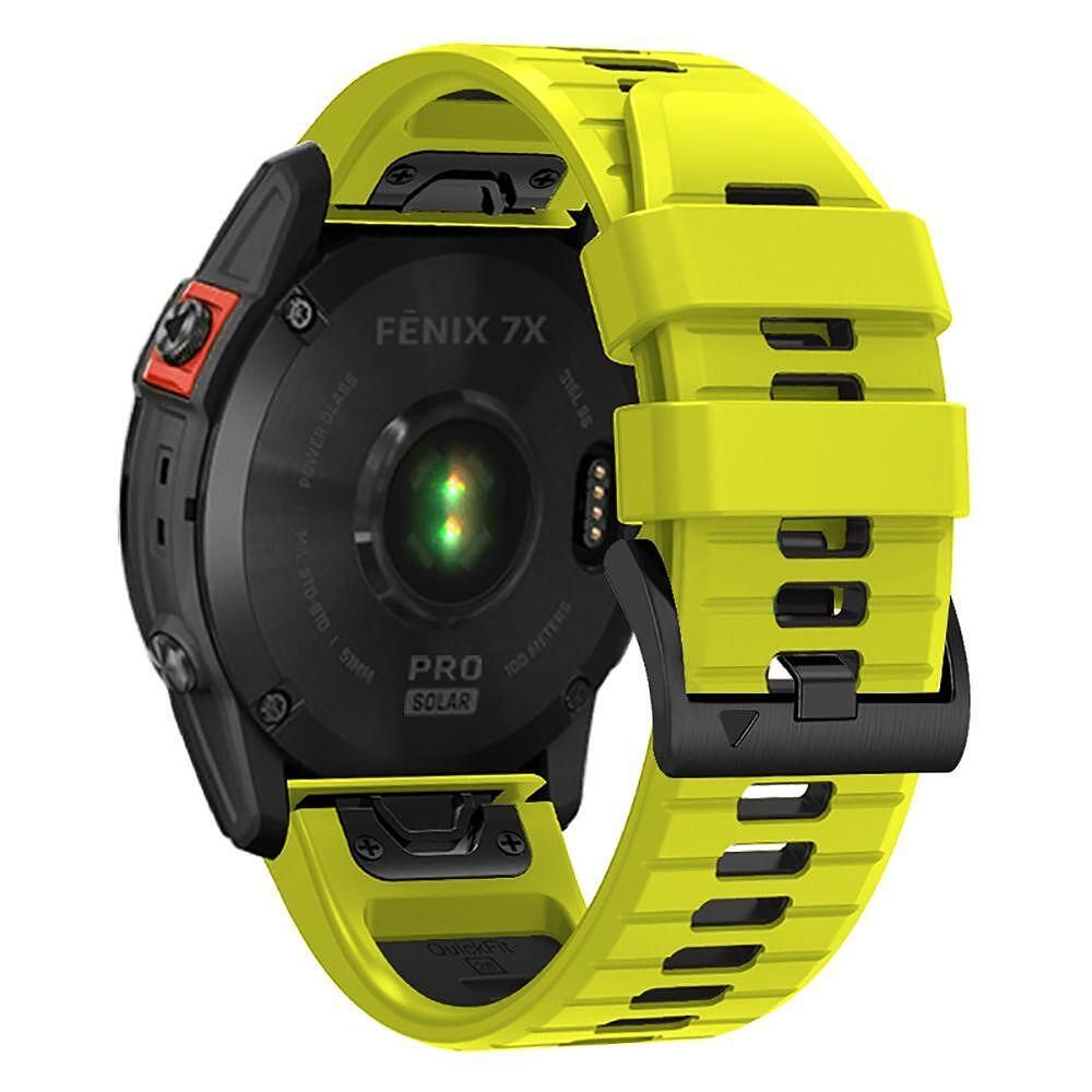 Каишка iconband pro за garmin fenix 5 / 6 / 6 pro / 7 lime/black