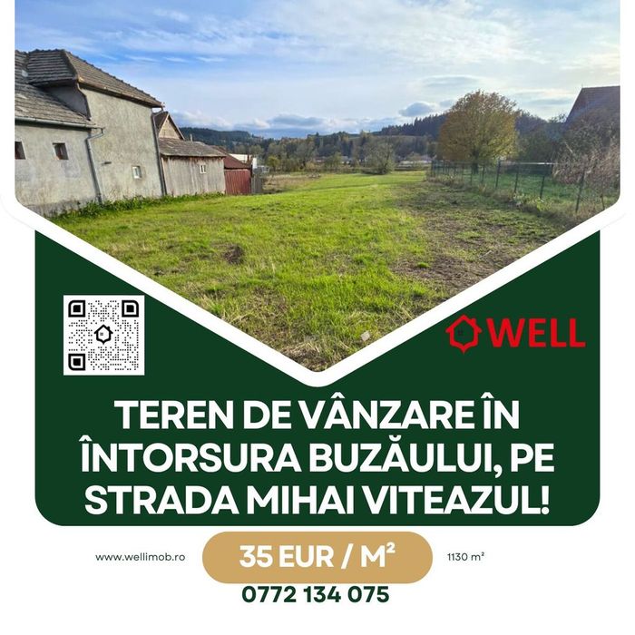 Teren de vânzare în Întorsura Buzăului, pe strada Mihai Viteazul!