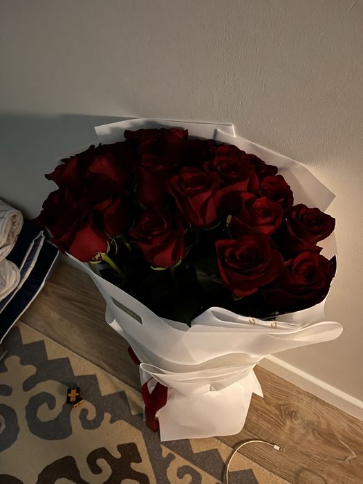 Метровые красные розы, 21шт, свежие только что привезли
