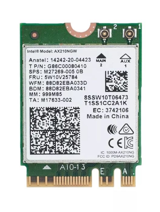 PCI-E адаптер для компьютера Wi-Fi 6E AX210 Bluetooth 5.3
