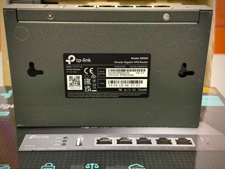 Router VPN TP-Link ER605 v2, Gigabit + Garanție ( Aug 2026 )