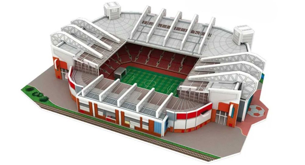 Puzzle 3D Stadion Fotbal Manchester United-Old Trafford,46 Piese