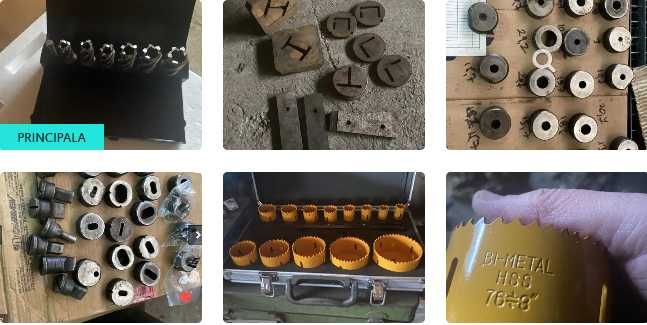 Cutite ,poansoane si matrite perforare ,set carote gaurire