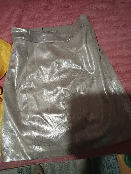 Fustă ocazie gri argintiu