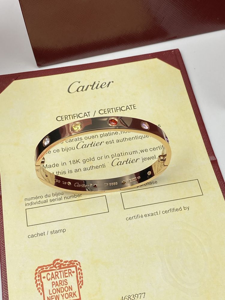Brățară Cartier Love - unisex - 10 Diamonds 16 Rose Gold 750 Full Box